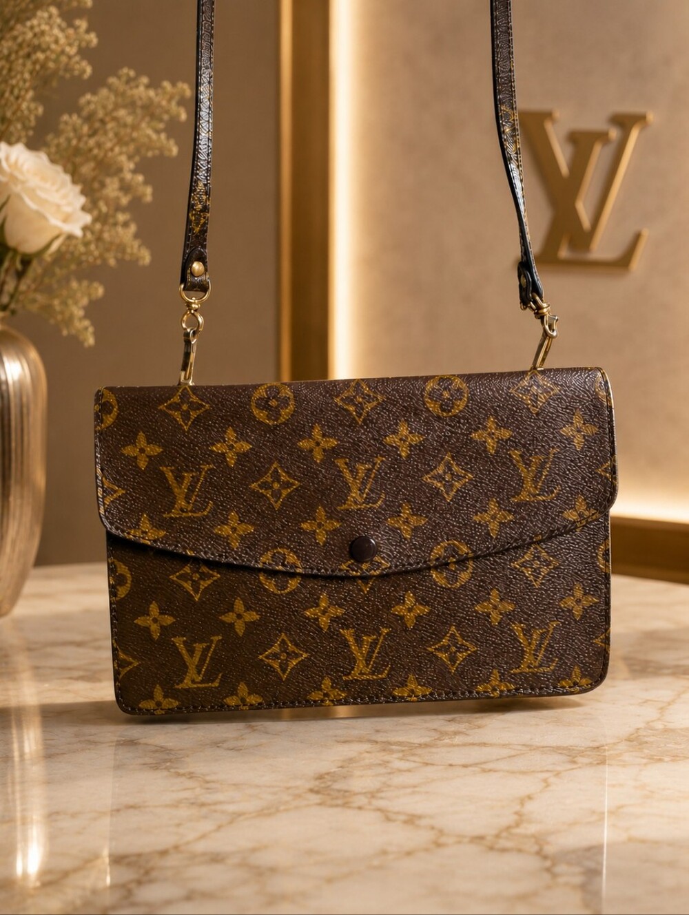 Authentic Louis Vuitton Double Rabat Shoulder Crossbody Bag With COA - Picture 2 of 14